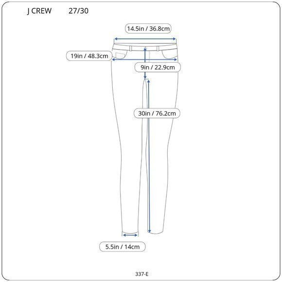 J Crew Skinny Jeans E0823 Mid‎ Rise Dark Stretch 27 30 - Picture 3 of 10